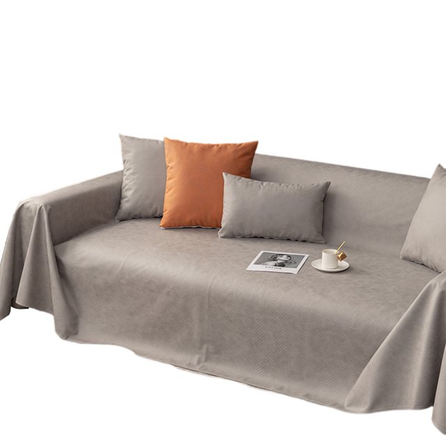 Couch Cover Sofa Cover Simple Solid ColorSectional Sofa Slipcover Wear-resistant Anti-slip Cushion
