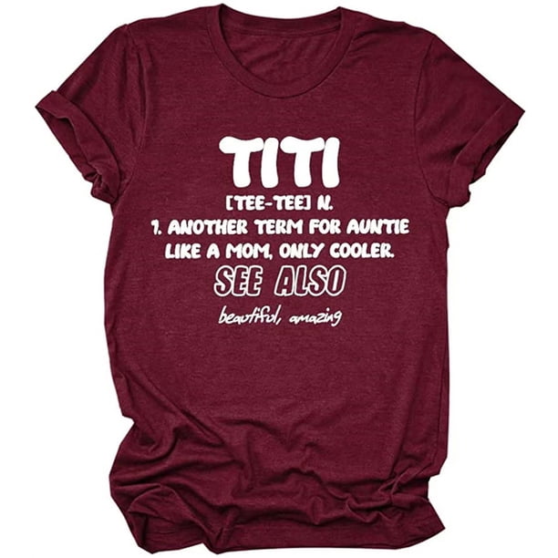 Camiseta de manga corta con estampado de letras informal para mujer Fridja ghk2906