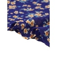 thumbnail image 5 of INSPIRE CHIC Valentine's Day Women's Floral Blouse Short Cap Sleeve Chiffon Casual Ruffle Tops M Royal Blue, 5 of 6