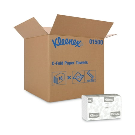 Kleenex C-Fold Paper Towels  10.13 x 13.15  White  150/Pack  16 Packs/Carton