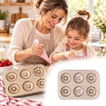 Pan No Pattern 6 Cavity Donut Baking Pans Nonstick Donut Pan Carbon Steel Ring Donut ...