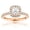 Rose, variant on GIA Cushion Cut Natural Diamond Engagement Ring 14K Halo Design (Rose Gold Size 5.5)