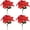 Red-4 bundles, variant on Jinswick 6 Pack Christmas Artificial Poinsettia Flowers Plastic Floral Bouquet 7 Head Silk Red Shrub Fake Flowers Arrangement for Winter Indoor Outdoor Home Porch Xmas Holiday Decor