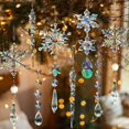 thumbnail image 4 of Adornos navideños de cristal, copos de nieve de acrílico, carámbanos, adornos de cristal, decoración colgante para árbol de Navidad, fiesta de Año Nuevo, 4 of 5