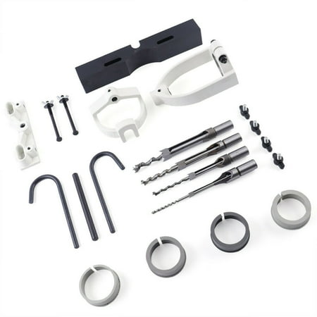 

OUKANING Mortising Locator Set of Bench Drill for Chisels Woodworking Machine Steel