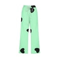thumbnail image 4 of Pantalones de Mujer Casual Cintura Elástica con Impresión de Pascua, Sueltos Pantalones de Pierna Ancha Recta para Toda la Temporada, 4 of 5