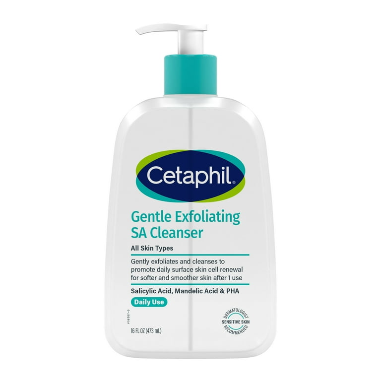 CETAPHIL Gentle Exfoliating SA Cleanser, Foaming Gel Cleanser with