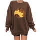 thumbnail image 2 of Moda mujer estampado cuello redondo pulóver Tops manga larga cómoda blusa sudadera Fridja  czfsfas3462, 2 of 6