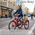 thumbnail image 3 of Lilypelle Adult Mountain Tricycle, 7 Speed 3 Wheel Bike, 24/26/27 Inch Adult Trikes w/ Front Suspension, All Terrain Tires, Large Rear Basket, Disc Brakes, Bottle Cage for Seniors, Women, Men, 3 of 8