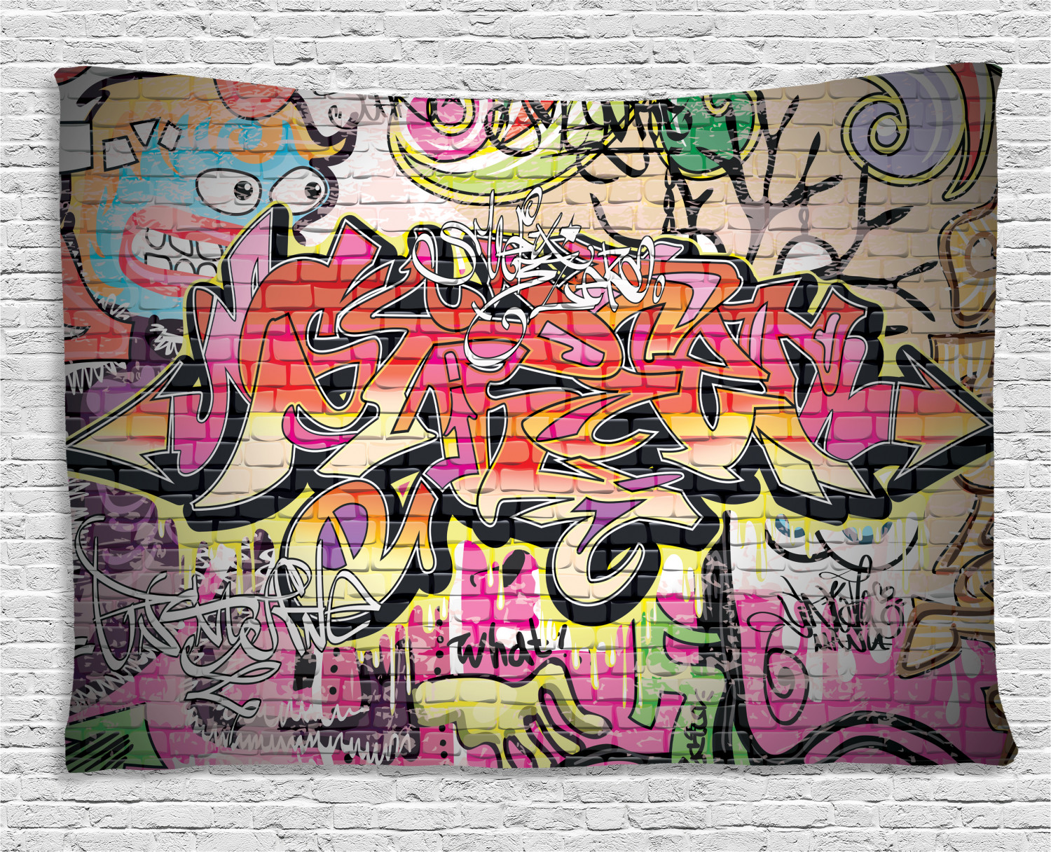 Urban Graffiti Tapestry, Wild Style Complex Creative Surreal Worlds of