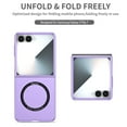 thumbnail image 3 of Decase Magnetic Case for Samsung Galaxy Z Flip 7 5G 2025,Lightweight Slim Fit Drop Matte Protection Cover,Rugged Shockproof Cover for Samsung Galaxy Z Flip 7 5G, Hard PC Protective Phone,Purple, 3 of 7