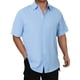 thumbnail image 2 of pstuiky Camisas de vestir de manga corta para hombre, Camisa informal de manga corta con botones y cuello de color liso para hombre camisetas de hombre xl, 2 of 9