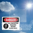 thumbnail image 6 of (2 Pack) Fall Protection Required Beyond OSHA Danger Sign 7 Inch X 5 Inch Vinyl Label Decal Sticker Weather Resistant, UV Protected for Workplace, Business, and Construction Site, Made, 6 of 7