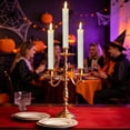 thumbnail image 6 of Flameless Taper Candles Flickering LED Battery Operated Realistic Candlesticks for Halloween Home Decor - B, 6 of 8