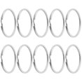 thumbnail image 3 of 10X Quality 50Mm Keyring Split Ring Set Heavy Duty Large Nickel Key Loop Sprung Hoop, 3 of 5