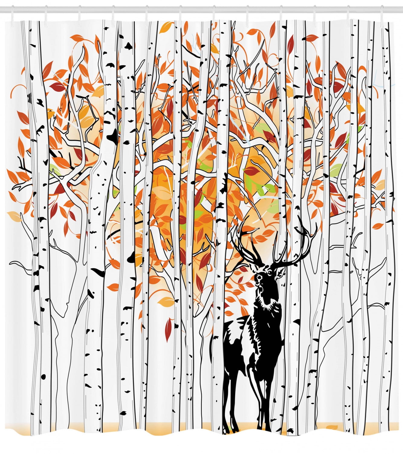 Deer Decor Deer In Forest Autumn Golden Colors Trees Foliage