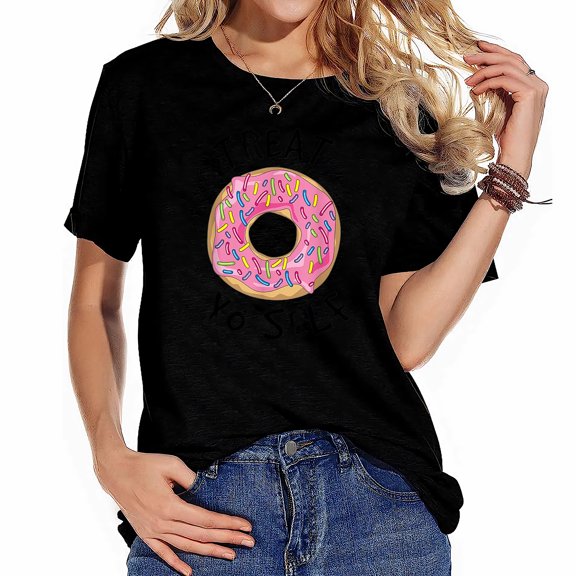 Womens Funny Donut T-Shirts: Treat Yo Self Tshirt T-Shirt