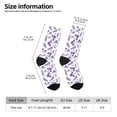 thumbnail image 2 of Honeii Lavender Flowers Print Adult Socks,Crew Socks,Casual Calf Socks,Daily Wear Socks for Men & Women, Perfect for Sports, Casual and Everyday Use, 2 of 6