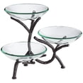 thumbnail image 2 of Kensington Hill Metal Branching 12" High 3-Tier Stand with Glass Bowls, 2 of 8