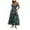 Navy, variant on Womens Floral Summer Dress Casual Wrap V Neck Short Sleeve Belted Beach Bohemian Maxi Dress