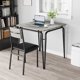 thumbnail image 4 of QinaQin Juego de comedor compacto para 2 personas, con mesa tipo bistró y 2 sillas tapizadas, ideal para cocina, comedor pequeño o departamento con poco espacio, 4 of 8