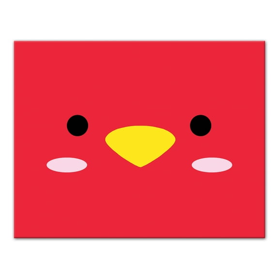 Creative Products Red Bird Face 14x11 Canvas Wall Art