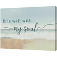 thumbnail image 2 of Large Christian Wall Art It Is Well With My Soul Pictures Wall Decor Bible Verse Canvas Painting Print Modern Home Decor Artworks Framed for Living Room Bathroom Master Bedroom Sign Church 20"x16", 2 of 7