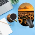 thumbnail image 3 of shiyou-Personalized Gaming Mouse Pad and Coaster Combination, Sunflowers at Dusk Design Non-Slip Rubber Base Mouse Pad, Home Desk Decor, Custom Work and Gaming Mouse Pad, 3 of 4