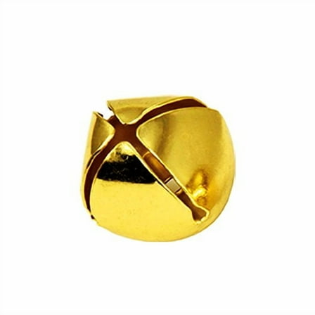 Lead Free Christmas Shining Jingle Bells Gold 1-1/2"