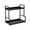 Black, variant on Lilixerw 2-Tier Cosmetic Storage Rack,Multipurpose Organizer Shelf & Storage Box for Bathroom,Kitchen,Living Room,Dressing Table,H-Shaped Frame with Non-Slip Edges,Black,15.75x15.35x8.66 In