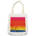 thumbnail image 1 of Fantasy Tote Bag, Abstract Tree in Various Tones Watercolor Style Paintbrush Artwork, Cloth Linen Reusable Bag for Shopping Books Beach and More, 16.5" X 14", Cream, by Ambesonne, 1 of 2