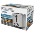 thumbnail image 5 of Black + Decker 2-Slice Toaster, Extra-Wide Self-Centering Slots, Stainless Steel, 5 of 10