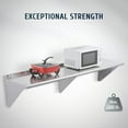 thumbnail image 6 of NSF Certified Stainless Steel Floating Storage Shelf for Kitchen Garage More 18x72in 500lb Cap, 6 of 11
