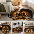 thumbnail image 5 of Round Rug 7Ft Washable Non-Slip, Happy Halloween Circle Area Rugs for Living Room Bedroom, Orange Scary Black Castle Skull Birds Indoor Floor Mats Carpet Runner for Home Decor Aesthetic, 5 of 8