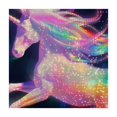 thumbnail image 4 of Acheng Unicorn Rainbow Hologram Square Tablecloth Waterproof 100% Polyester Fiber 52*52, 4 of 8