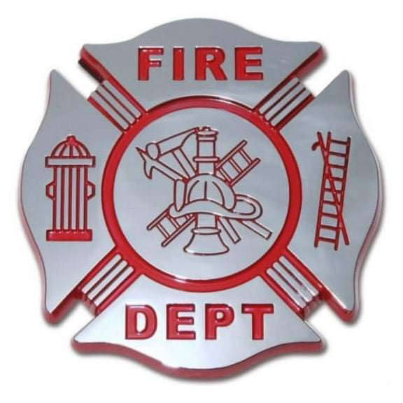 Elektroplate DBA Fire Department Chrome Auto Emblem
