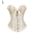thumbnail image 1 of Qarigey Corsé de mujer Overbust Bustier Strapless Shapewear Ropa interior Ropa interior albaricoque L, 1 of 8