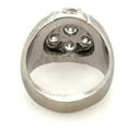 thumbnail image 3 of Wedding Gift Ring 2CT Round Cut VVS1 Lab Created Diamond Mens Engagement Cluster Ring 14k White Gold Plated, 3 of 3