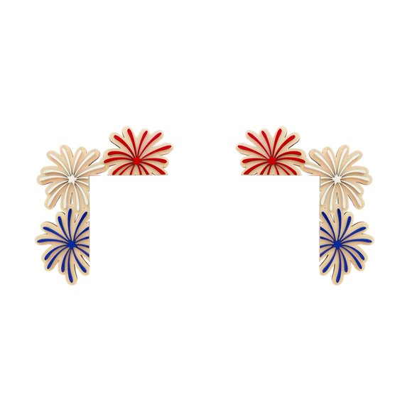 A Pair of 4th of July Door Corner Decoration, Wooden Sign Door Frame Decor Independence Day Door Corner Sign Door Sitter Decor DIY Crafts for Bedroom Home Decor Party