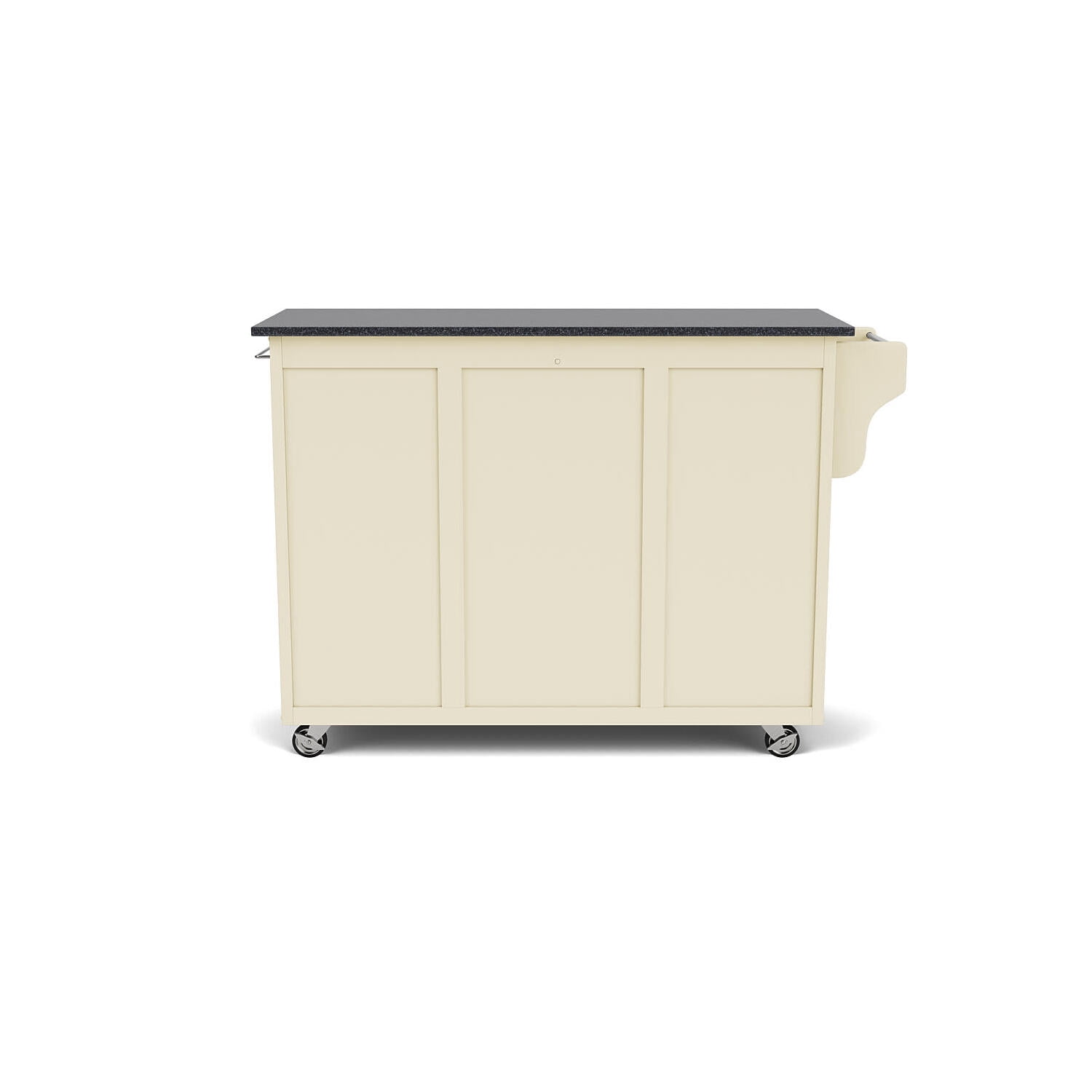 Create-a-Cart White Finish Black Granite Top