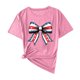 thumbnail image 1 of Camisas de Manga Corta para las Mujeres Moda Casual Impresión Cuello Redondo Suéter Tee Blusas, 1 of 7