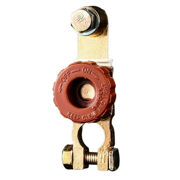 Sinyiin Top Post Battery Disconnect Switch Vehicle Battery Isolator Quick Disconnect Battery Shut Off Switch with Knob