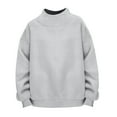 thumbnail image 6 of Lumtrix Mock Neck Sweatshirt Oversized For Women Turtleneck Cute Lightweight Pullover Long Sleeve Tops Fashion Clothes Casual Fall Winter Sweater Light Gray XL, 6 of 7