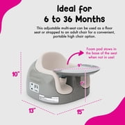 Bumbo Toddler Multi Seat 3-in-1 Booster High Chair and Tray, Breige/White Sand, 2 Pack