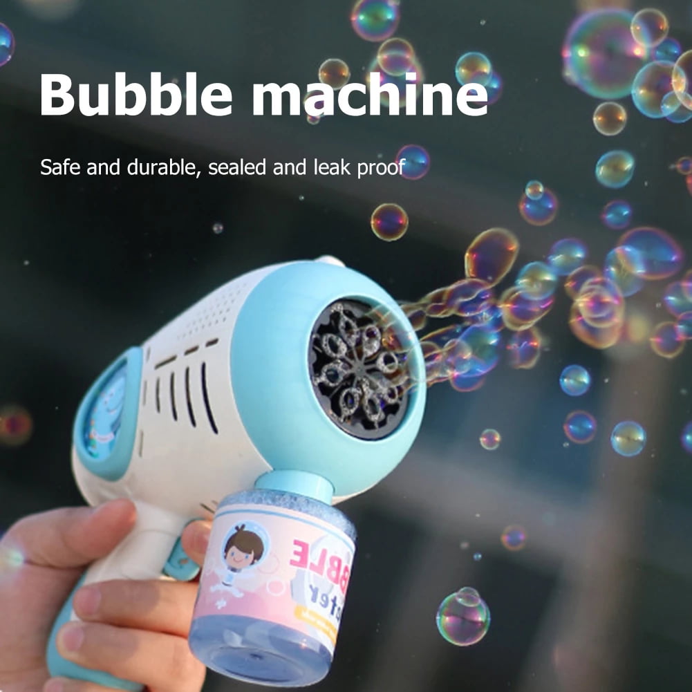 Mufern Bubble hine para brinquedos infantis ao ar livre, viagem espacial  Pistola de bolhas elétrica de 10 furos, design à prova de vazamento de 360  °, com lâmpada Bubble hine para crianças