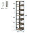 thumbnail image 3 of Spaco 6-Tier Corner Shelf, Narrow Etagere Bookshelf Storage Rack, Bookshelf for Indoor, Light Grey, 3 of 4