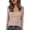 a-Khaki19551, variant on Womens Solid Color Square Neck Long Sleeve Top Ribbed Knit Bodice Contrast Lace Sleeves Fitted Cropped Hem Blouse For Casual Daily Wear Brown S