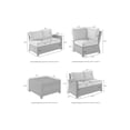 thumbnail image 5 of HomeStock Seaside Serenity 4-Piece Outdoor Loveseat Patio Furniture Set, Conversation Sets for Porch, Deck - Loveseat, Coffee Table, & Two Chairs-Color:Gray, 5 of 10