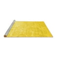 thumbnail image 2 of Ahgly Company Machine Washable Indoor Round Abstract Yellow Contemporary Area Rugs, 6' Round, 2 of 4