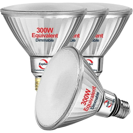 

Explux 300 Watt Equivalent PAR38 LED Flood Light Bulb Ultra Bright 3200 Lumens Dimmable Full-Glass Outdoor Waterproof & Anti-Ageing 5000K Daylight Spotlight 2-Pack